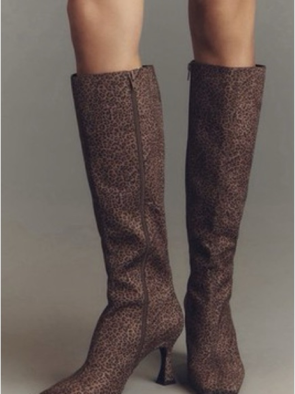Jeffrey Campbell Brown Leopard-Print Over-the-Knee Boots